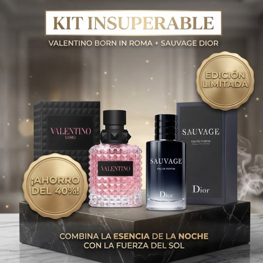🔥 COMBO DÚO PERFUMES TROPICAL: VALENTINO + SAUVAGE (PAGA 1 LLEVA 2) 🔥