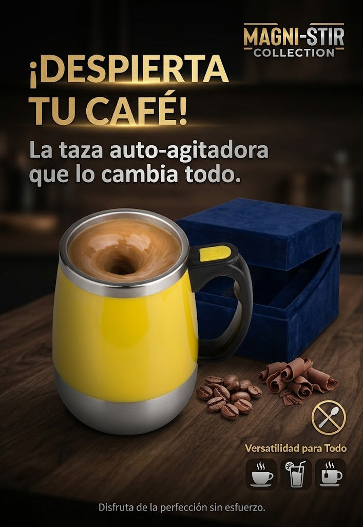 ¡Despierta tu café! La taza auto-agitadora que lo cambia todo.