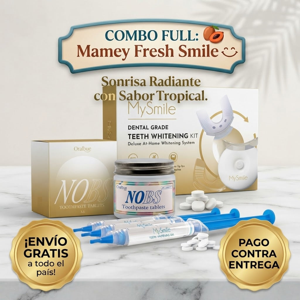 Kit Sonrisa Radiante Mamey: Dientes Más Blancos en 10 Minutos (¡Últimas Unidades Disponibles!)