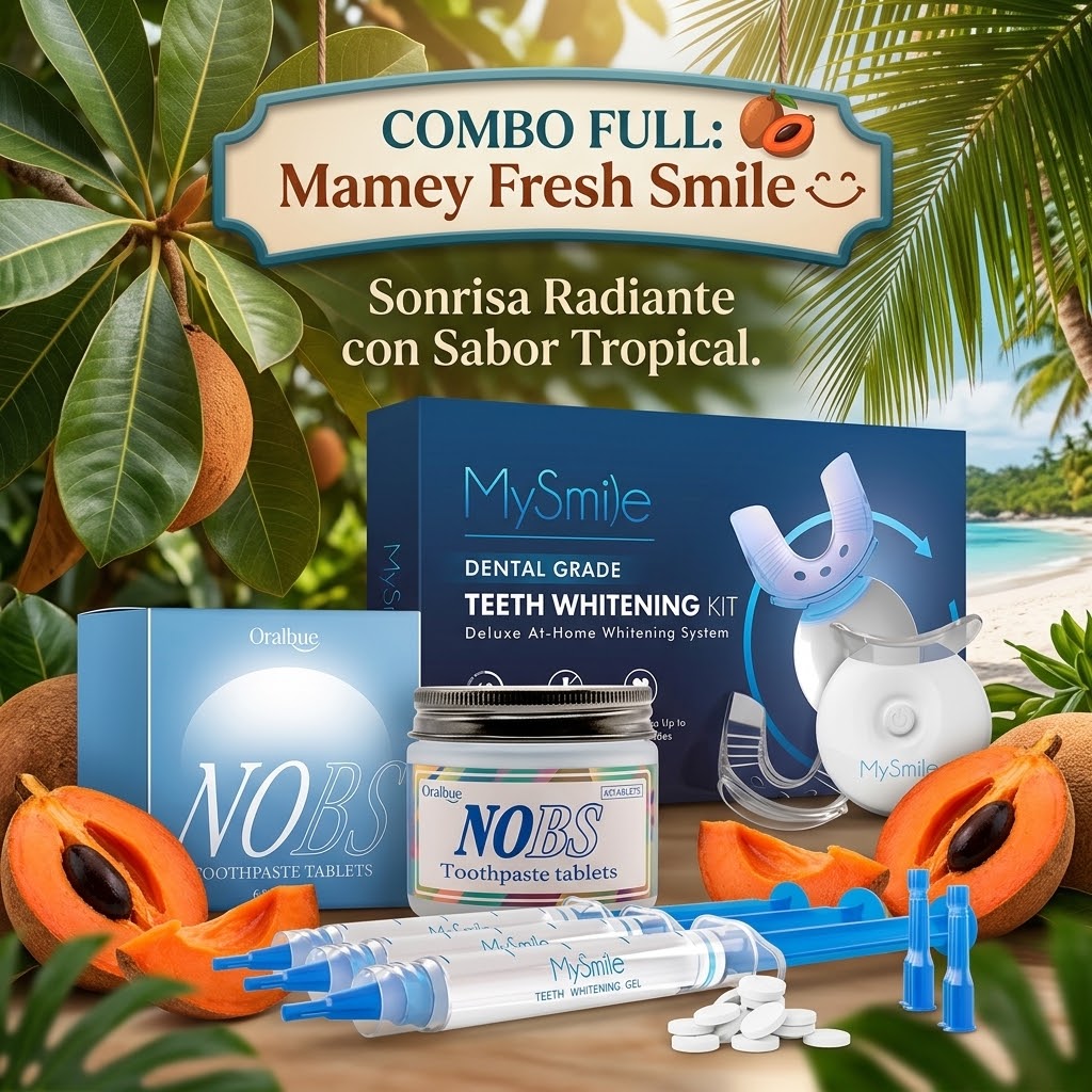 Kit Sonrisa Radiante Mamey: Dientes Más Blancos en 10 Minutos (¡Últimas Unidades Disponibles!)