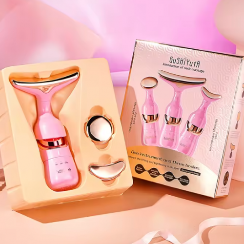 Combo Piña Refresh - Dispositivo Masajeador Facial 3 en 1 + Crema Antiarrugas