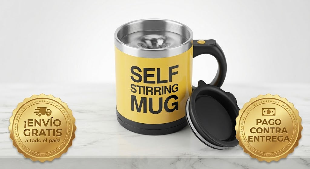 ¡Despierta tu café! La taza auto-agitadora que lo cambia todo.