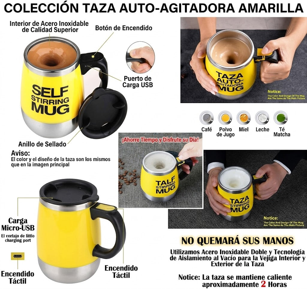 ¡Despierta tu café! La taza auto-agitadora que lo cambia todo.