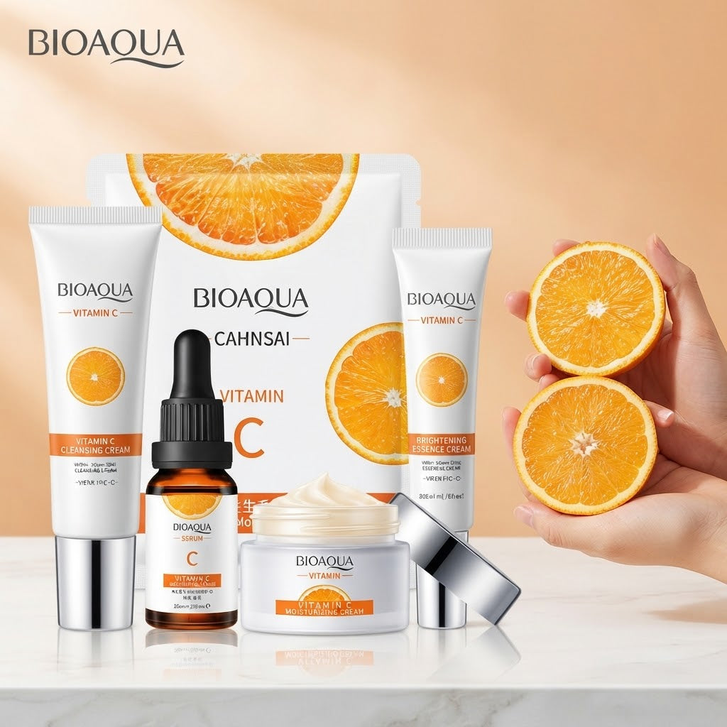 Combo Lifting Tropical: Dispositivo de Microcorriente + Set Bioaqua Vitamina C (Efecto Antiedad)