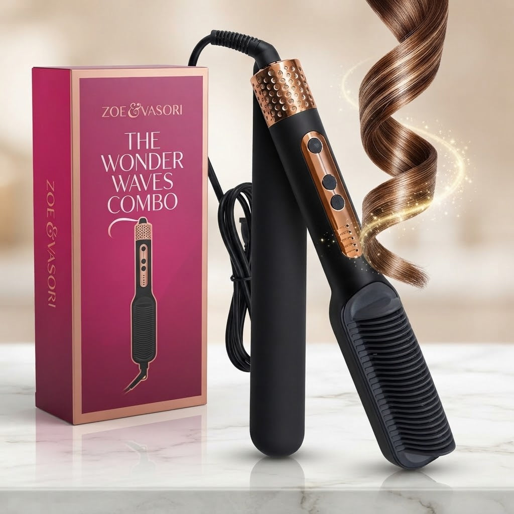 Combo Banana Glow - Cepillo Secador Alisador y Moldeador de Cabello
