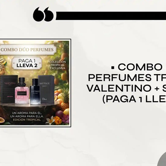 🔥 COMBO D&Uacute;O PERFUMES TROPICAL: VALENTINO + SAUVAGE (PAGA 1 LLEVA 2) 🔥 by@Outfy